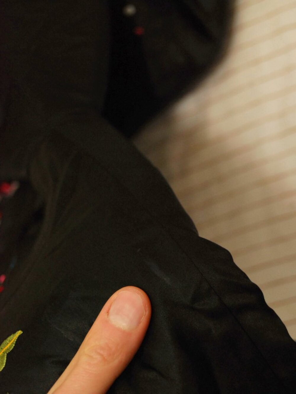 90s Silk Sukajan Jacket (M) medium black vintage womens embroidered chinese art - Picture 10 of 10